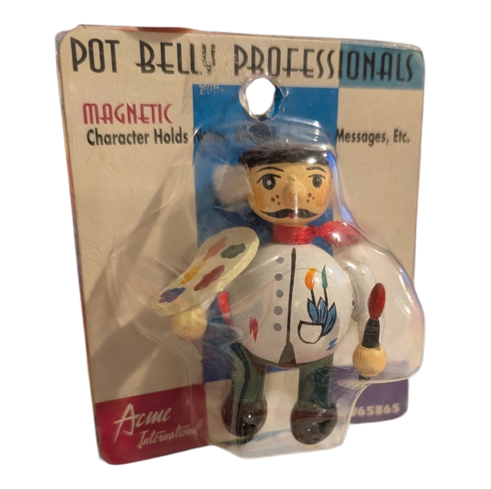 Vintage Pot Belly Professionals Magnetic Artist Figurine NIP‎ Rare